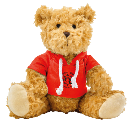 Teddybjörnen Eldis med luvtröja - deltidare.se
