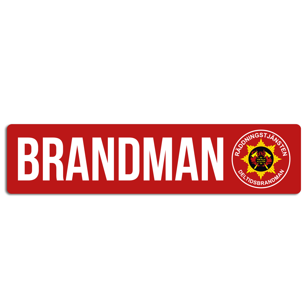 Bilmagnetskylt Brandman - deltidare.se